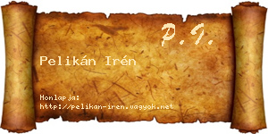 Pelikán Irén névjegykártya